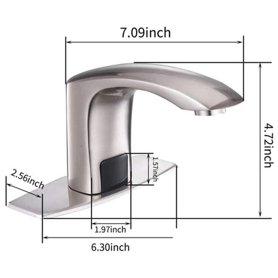 Automatic Sensor Touchless Bathroom Faucet With Deck Plate