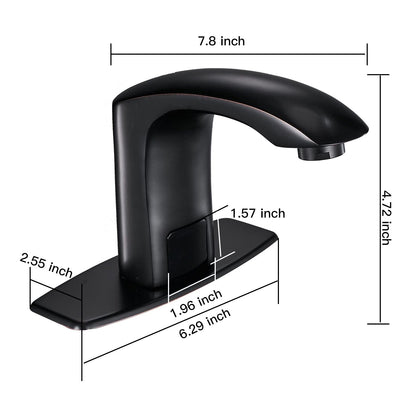 Automatic Sensor Touchless Bathroom Faucet With Deck Plate