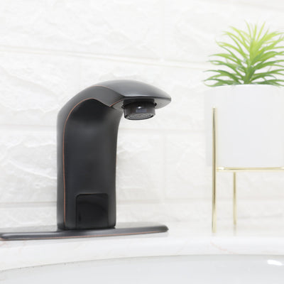 Automatic Sensor Touchless Bathroom Faucet With Deck Plate