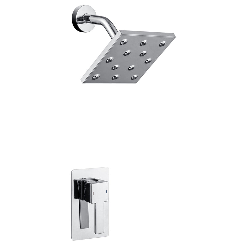 Wall Mount Shower Faucet, Bathroom Faucets Shower Trim Kit, Bathroom Shower Head, Chrome