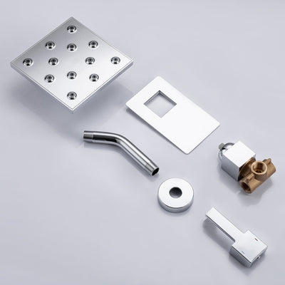 Wall Mount Shower Faucet, Bathroom Faucets Shower Trim Kit, Bathroom Shower Head, Chrome