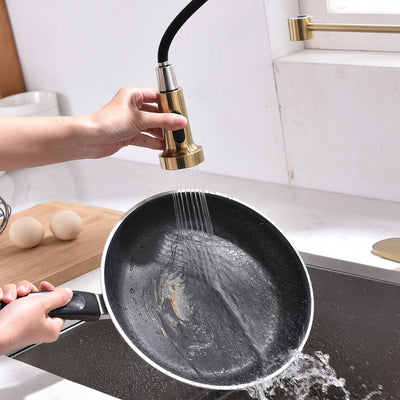 Single Handle Touch Pull Down Sprayer Kitchen Faucet with Deckplate and 360℃ Rotation