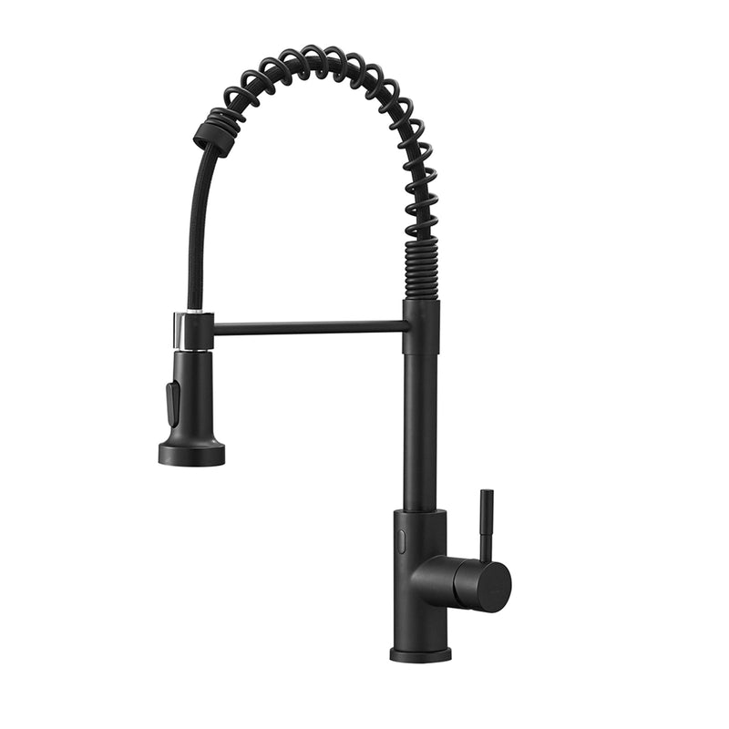 Single Handle Touch Pull Down Sprayer Kitchen Faucet with 360℃ Rotation in Matte Black