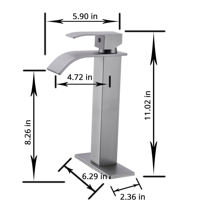 Waterfall Spout Bathroom Faucet