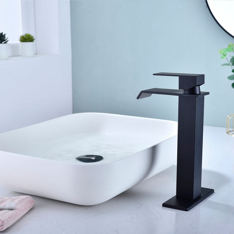 Single Handle Waterfall Spout Bathroom Faucet