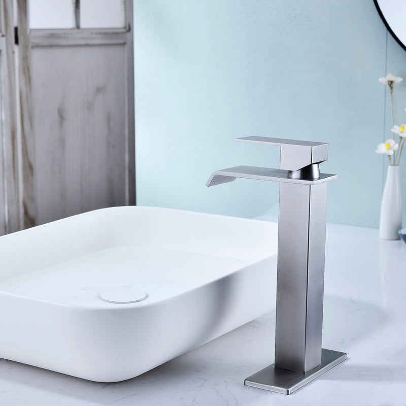 Single Handle Waterfall Spout Bathroom Faucet