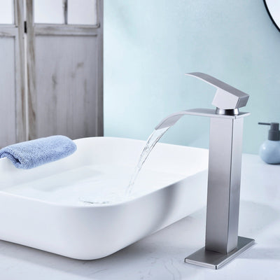 Waterfall Spout Bathroom Faucet