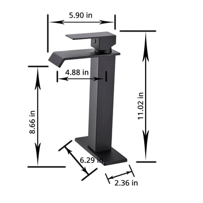 Single Handle Waterfall Spout Bathroom Faucet