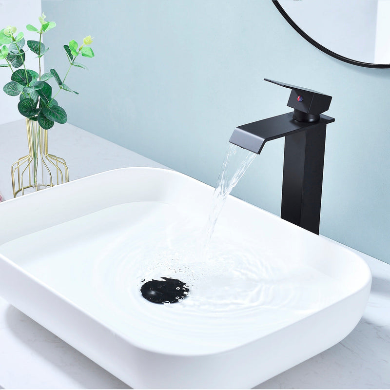 Single Handle Waterfall Spout Bathroom Faucet