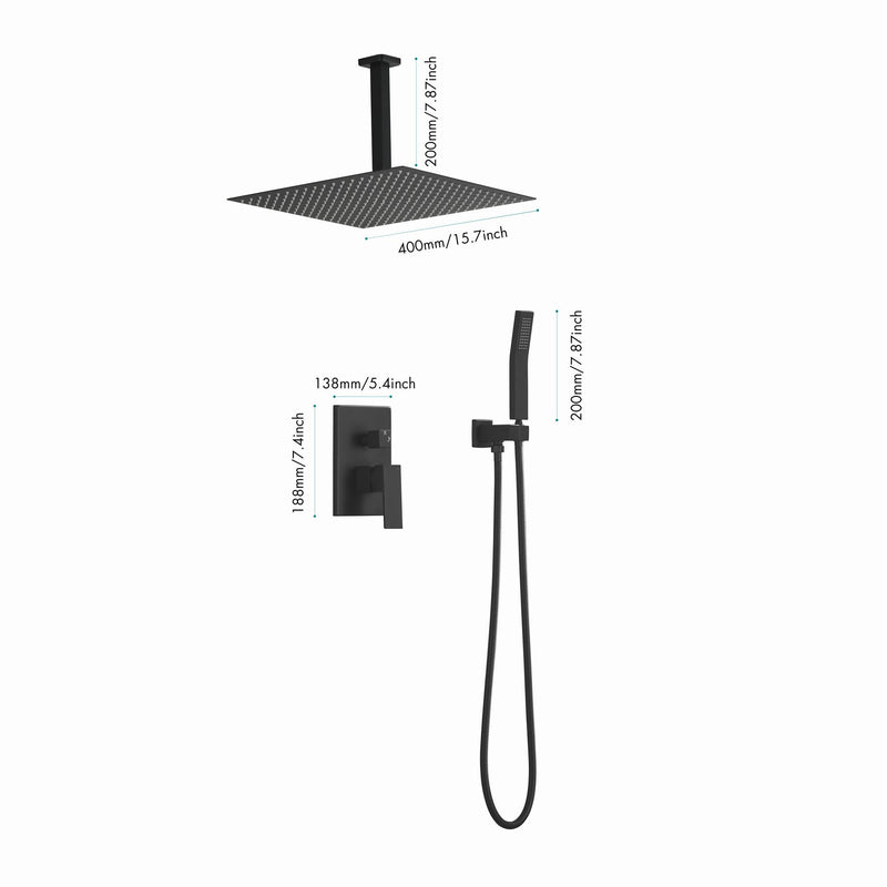 Shower Head Bathroom Luxury Rain Mixer Shower Complete Combo Set