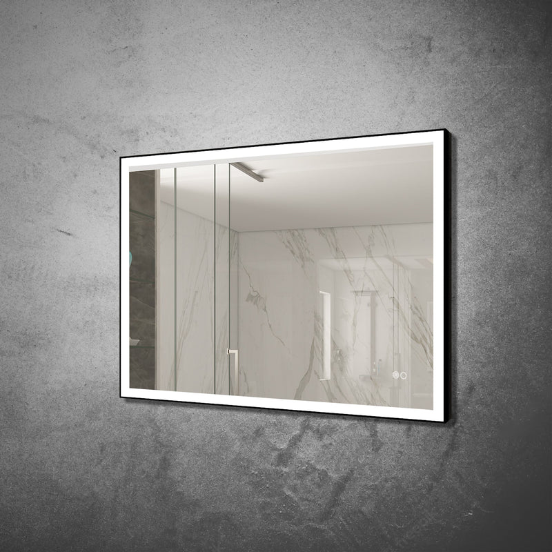 48 in. W x 36 in. H Aluminium Framed Rectangular LED Light Bathroom Vanity Mirror