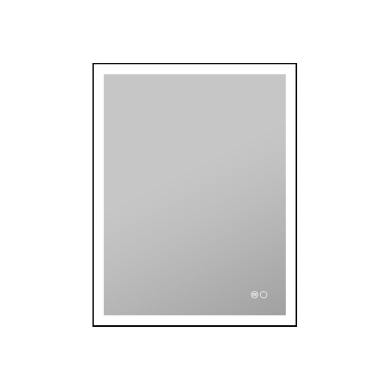 28 in. W x 36 in. H Aluminium Framed Rectangular LED Light Bathroom Vanity Mirror