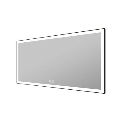 60 in. W x 28 in. H Aluminium Framed Rectangular LED Light Bathroom Vanity Mirror