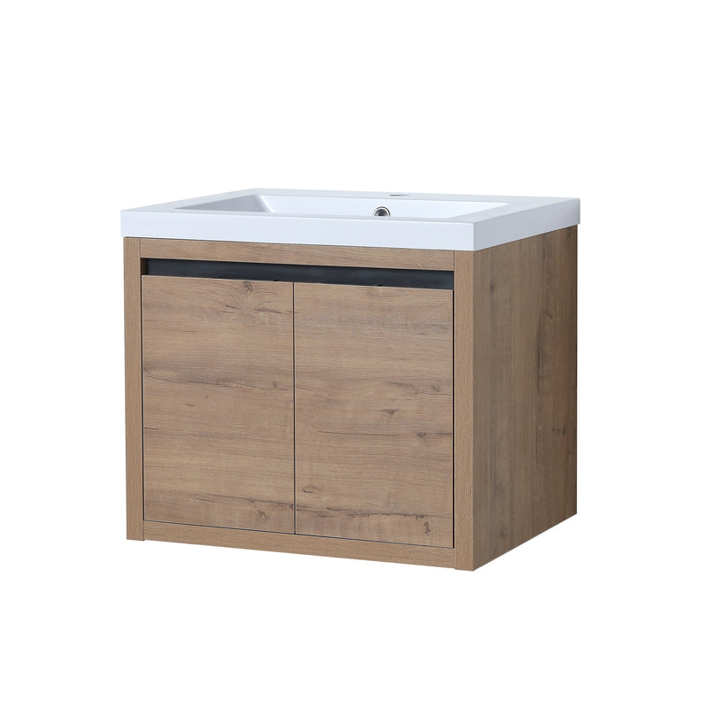 24 Inch Bathroom Cabinet With Sink,Soft Close Doors,Float Mounting Design For Small Bathroom