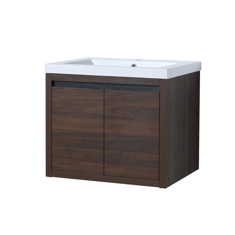 24 Inch Bathroom Cabinet With Sink,Soft Close Doors,Float Mounting Design For Small Bathroom