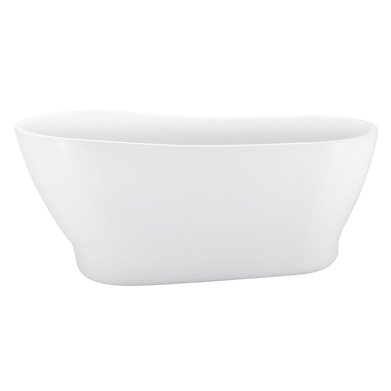 31-in W x 63-in L White Acrylic Freestanding Soaking Bathtub