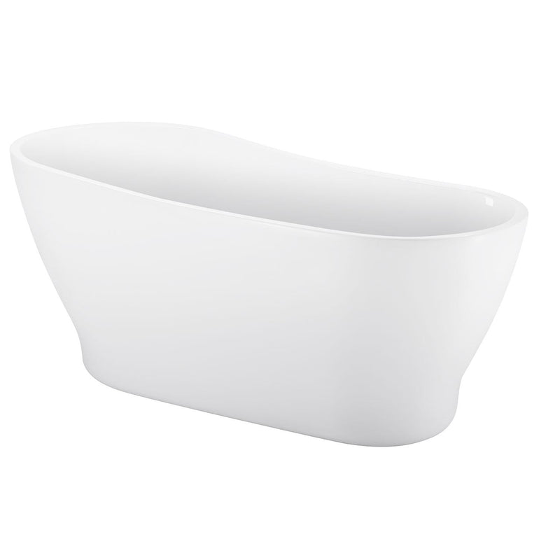 31-in W x 63-in L White Acrylic Freestanding Soaking Bathtub