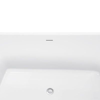 31-in W x 67-in L White Acrylic Freestanding Soaking Bathtub