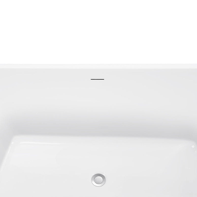 31-in W x 67-in L White Acrylic Freestanding Soaking Bathtub