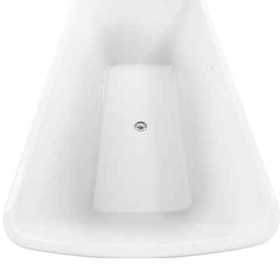 31-in W x 67-in L White Acrylic Freestanding Soaking Bathtub