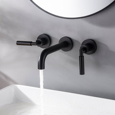 Wall Mounted Two Handles 3 Holes Best Bathroom Faucet