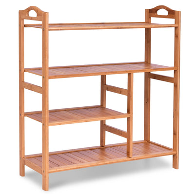 4 Tiers Multifunction Bamboo Storage Shoe Rack