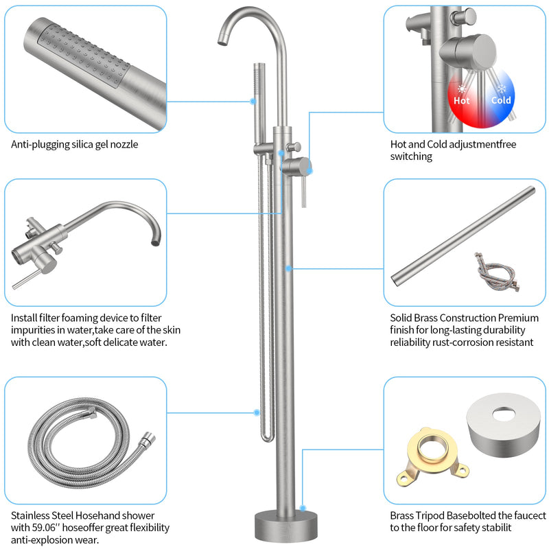 Single Handle Freestanding Bathtub Faucet