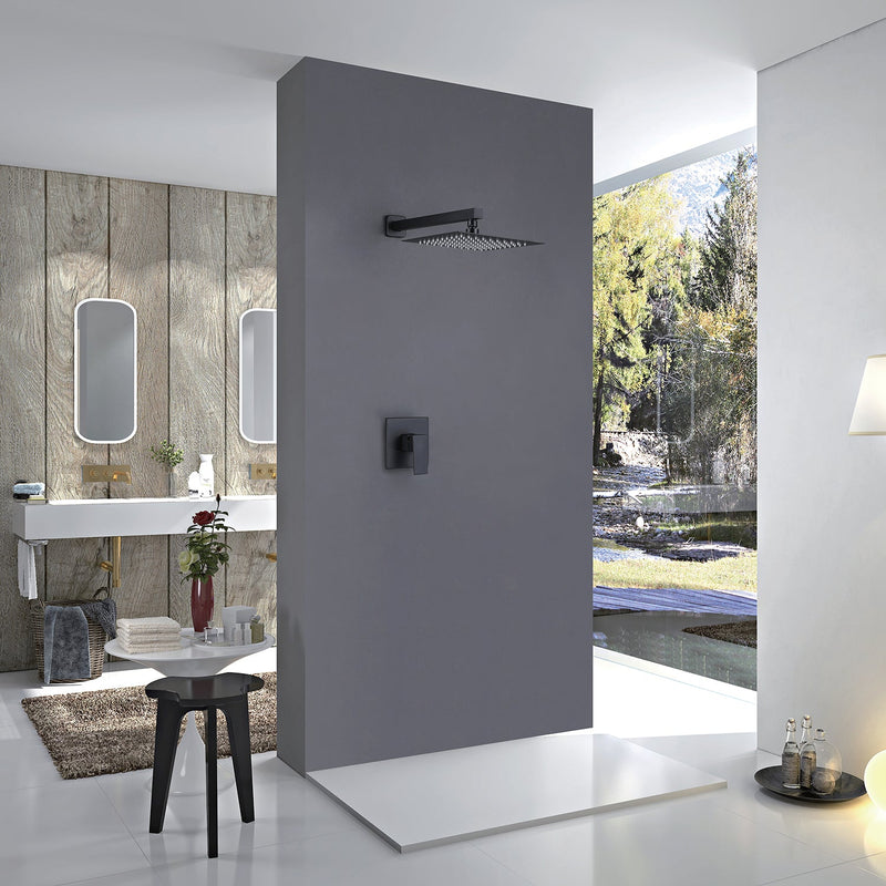 Modern Wall Mounted Ultra-thin Square Shower Bar System