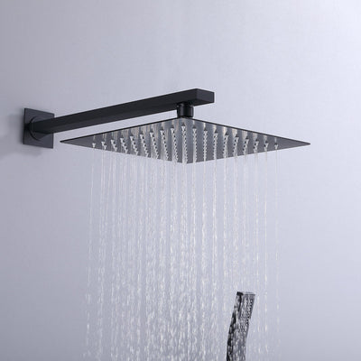 Wall Mounted Shower System with Tub Spout and HandHeld Shower