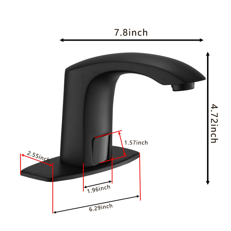 Automatic Sensor Touchless Bathroom Faucet With Deck Plate