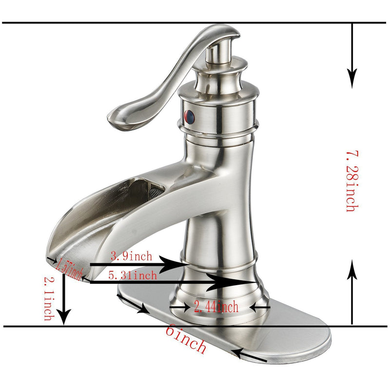 Sleek Stylish Single Hole Single-Handle Bathroom Faucet