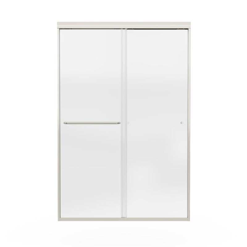 48 in. W x 72 in. H Sliding Framed Shower Door Finish with Clear Glass