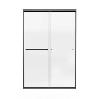 48 in. W x 72 in. H Sliding Framed Shower Door Finish with Clear Glass