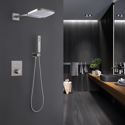 Wall Mounted Concealed Thermostatic Waterfall & Rainfall Shower System