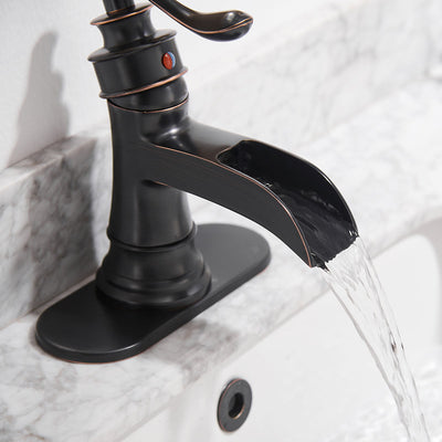 Sleek Stylish Single Hole Single-Handle Bathroom Faucet