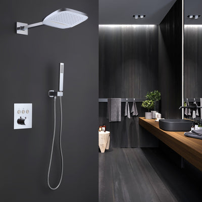 Wall Mounted Concealed Thermostatic Waterfall & Rainfall Shower System