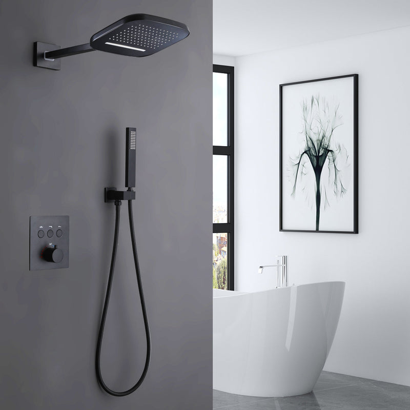 Wall Mounted Concealed Thermostatic Waterfall & Rainfall Shower System