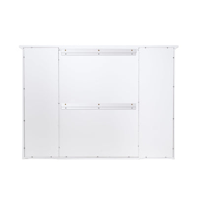 42 in. W x 30 in. H Rectangular Wood Frame Surface Mount Soft Close Medicine Cabinet with Mirror