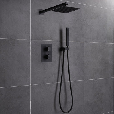 Wall Mounted Large Flow Thermostatic Shower System With Rough-In Valve