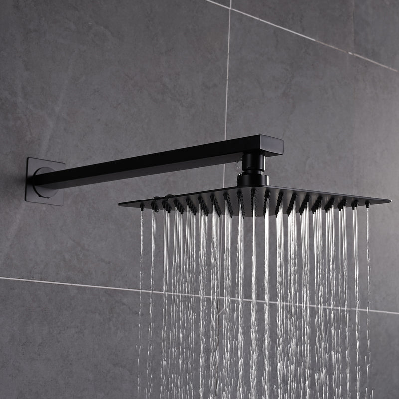 Wall Mounted Large Flow Thermostatic Shower System With Rough-In Valve