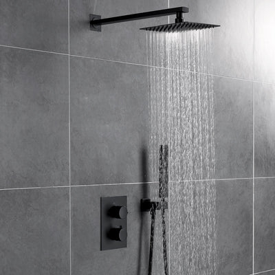 Wall Mounted Large Flow Thermostatic Shower System With Rough-In Valve