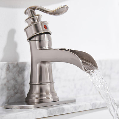 Sleek Stylish Single Hole Single-Handle Bathroom Faucet