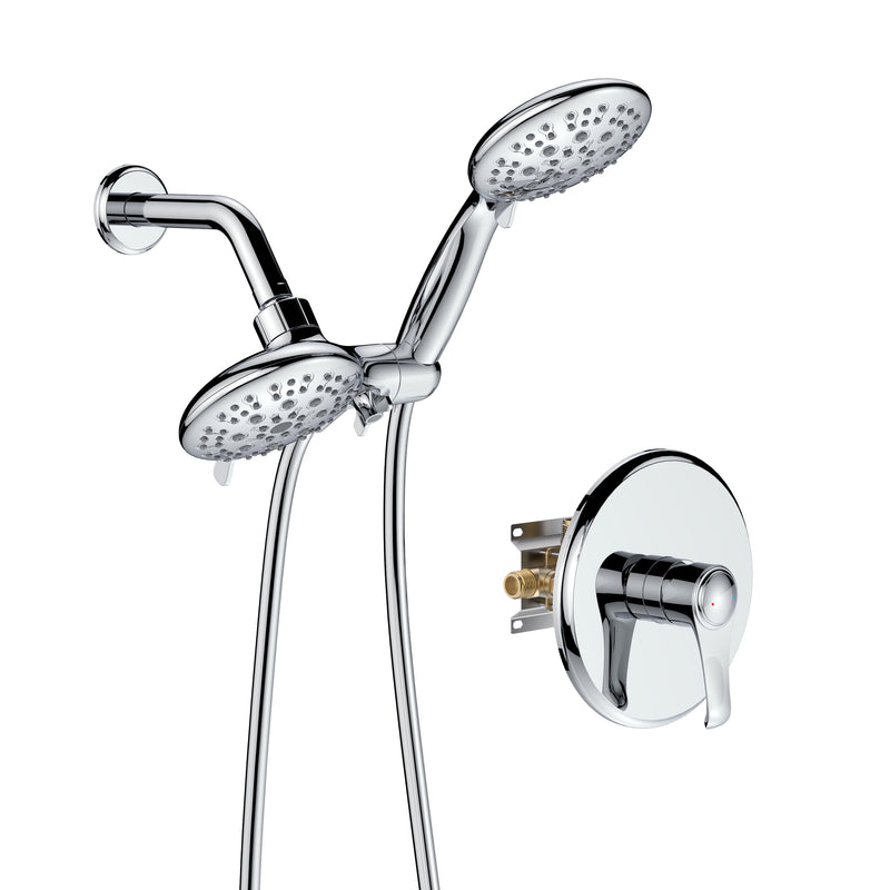 Single-Handle 6-Spray Round High Pressure Shower Faucet