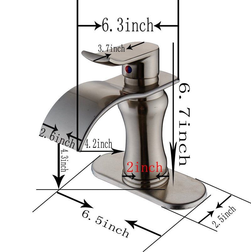 Single-Handle Bathroom Faucet with Deckplate Included and Supply Lines