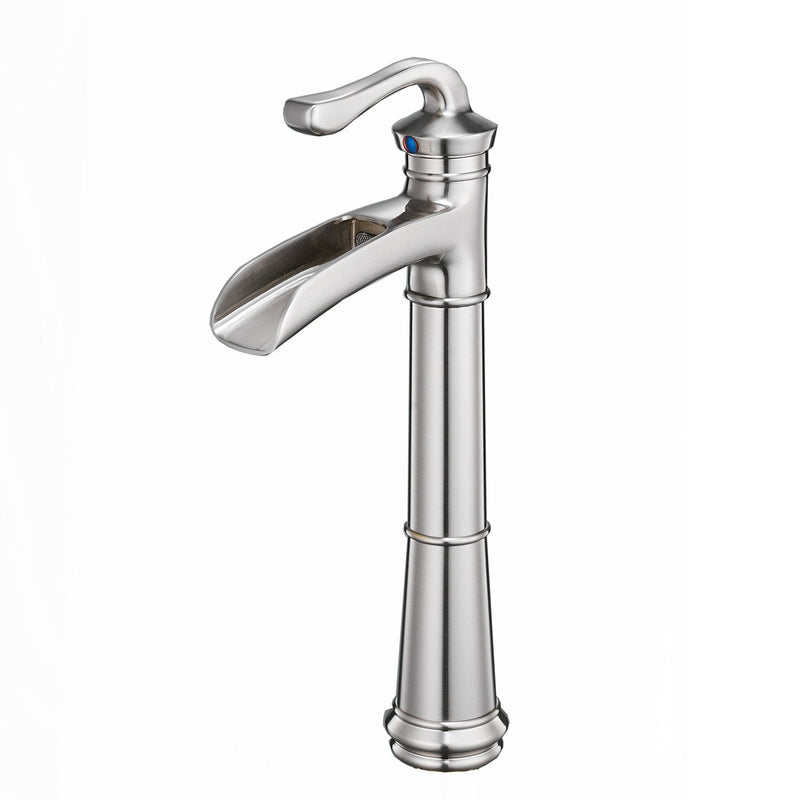 Single Handle Single Hole High Spout Charming Waterfall Bathroom Faucet