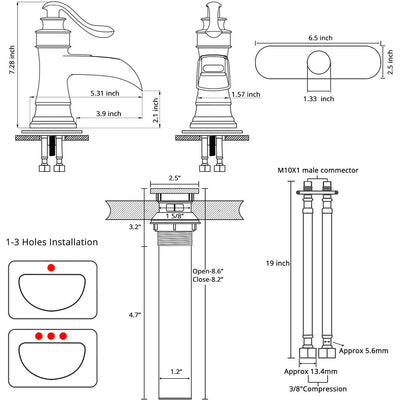 Waterfall Single Hole Single-Handle Low-Arc Bathroom Faucet With Pop-up Drain Assembly