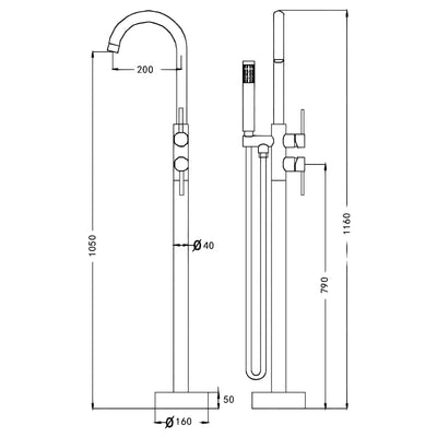 Single Handle Freestanding Bathtub Faucet