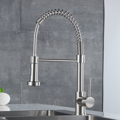 Single Handle Pull Down Sprayer Kitchen Faucet with 360℃ Rotation