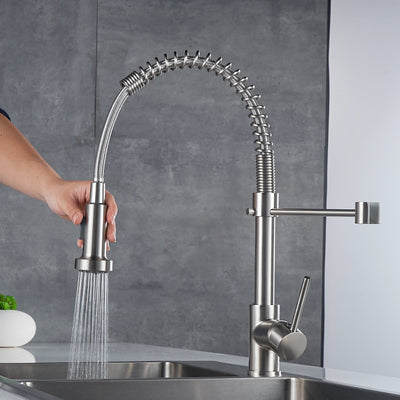 Single Handle Pull Down Sprayer Kitchen Faucet with 360℃ Rotation