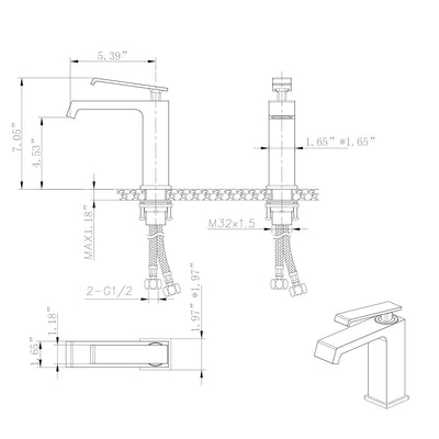 Single Hole Single-Handle Low Arc Bathroom Faucet in Matte Black